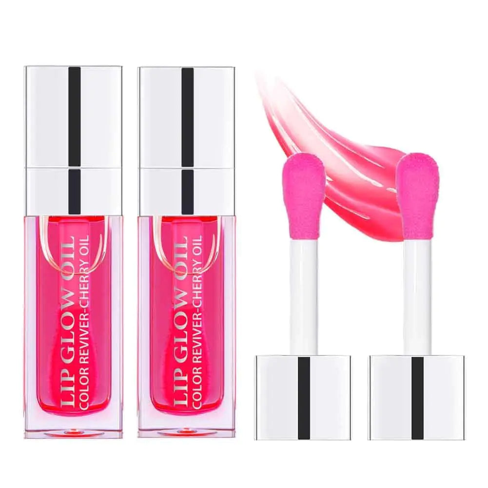 Hydrating Lip Glow Oil - 2pcs Cherry