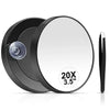 Eyes 20X Magnifying Mirror With Suction Cup and Tweezers