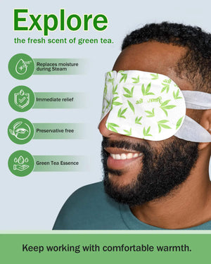 16 Pack Green Tea Self Heated Eye Mask