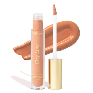 City Lips Plumping Lip Gloss Nude - High-Shine With Hyaluronic Acid