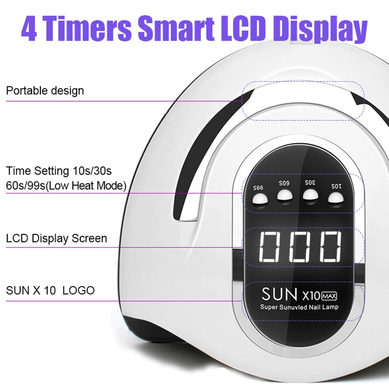 UV LED Nail Lamp - Quick Drying With Auto Sensor