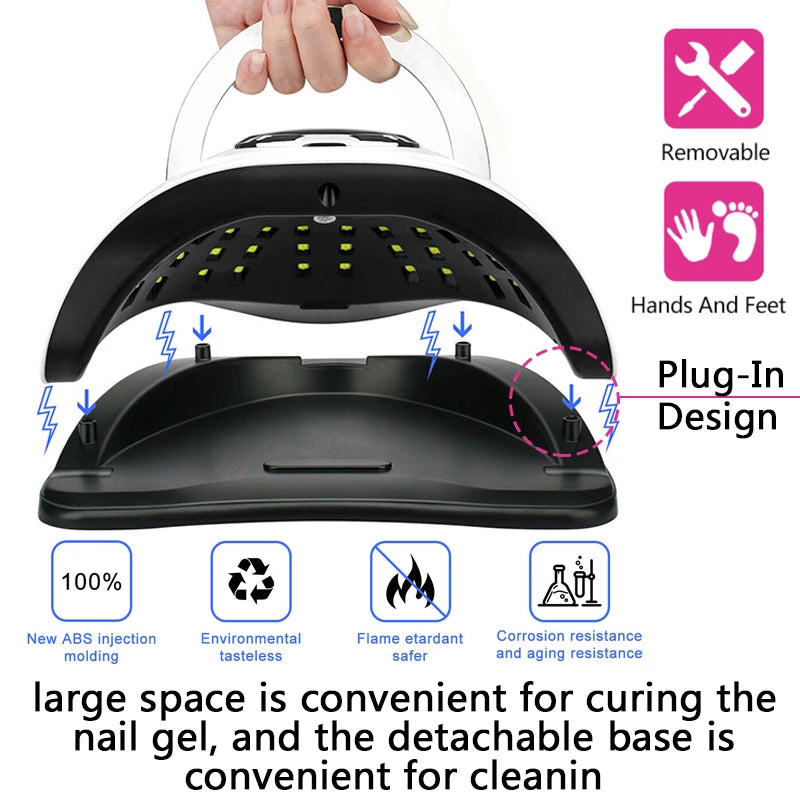 UV LED Nail Lamp - Quick Drying With Auto Sensor